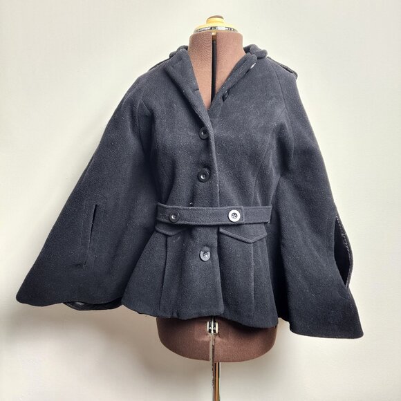 Simmons Cape Coat Wool - Picture 1 of 6